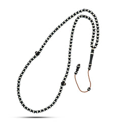 Coke Wood Rosary inlaid with Silver , 99 Beads - fathyibrahim