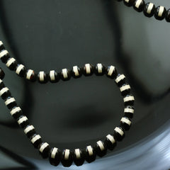 Coke Wood Rosary inlaid with Silver , 99 Beads - fathyibrahim
