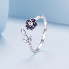 Coloful Flower 925 Silver Ring - fathyibrahim
