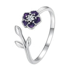 Coloful Flower 925 Silver Ring - fathyibrahim