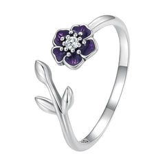 Coloful Flower 925 Silver Ring - fathyibrahim