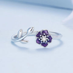 Coloful Flower 925 Silver Ring - fathyibrahim