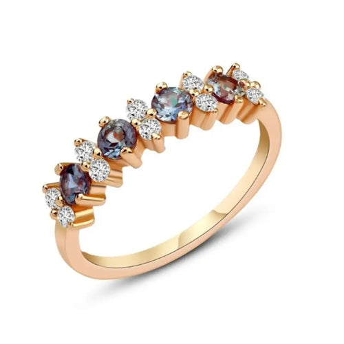 Colorful Alexandrite Ring - Multi Color / 7 - Rings