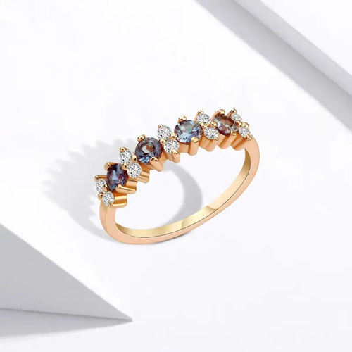 Colorful Alexandrite Ring - Multi Color / 7 - Rings