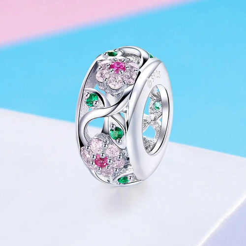 Colorful Flowers 925 Silver Charm - fathyibrahim