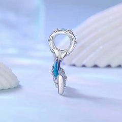 Colorful Mermaid Tale 925 silver Charm - Multi Color