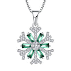 Colorful snowflake Neklace 925 Sterling Silver
