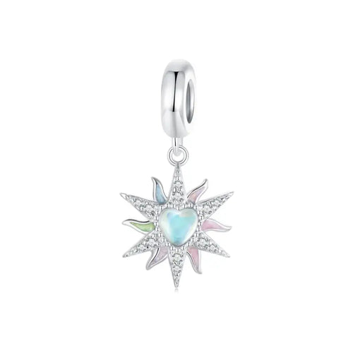 Colorful Sunshine 925 Silver Charm - Multi Color