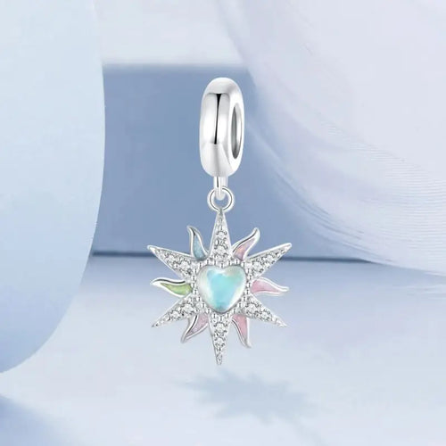 Colorful Sunshine 925 Silver Charm - Multi Color
