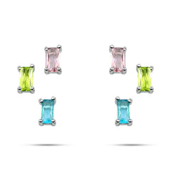 Colorful Zircon 925 Silver Earring - fathyibrahim