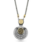 Copper Inlaid 925 Egyptian Silver Women Necklace - NECKLACES