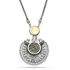 Copper Inlaid 925 Egyptian Silver Women Necklace - NECKLACES
