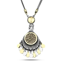 Copper Inlaid 925 Egyptian Silver Women Necklace - NECKLACES