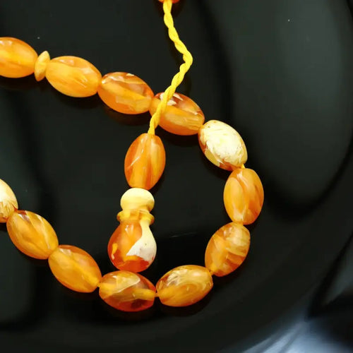 Dark Amber Dust Rosary 33 Beads - Orange - Rosary