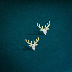 Deer head design Earring - 925 sterling silver - fathyibrahim