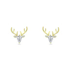 Deer head design Earring - 925 sterling silver - fathyibrahim