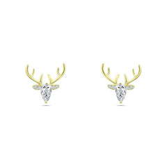 Deer head design Earring - 925 sterling silver - fathyibrahim