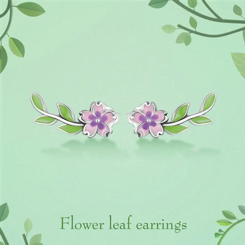 Delicate Flower 925 Silver Earrings