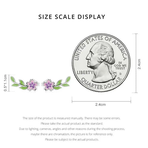 Delicate Flower 925 Silver Earrings