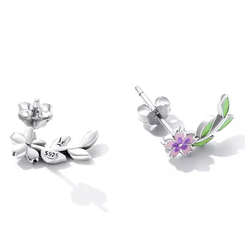 Delicate Flower 925 Silver Earrings