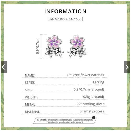 Delicate Flowers 925 Silver Earring - fathyibrahim