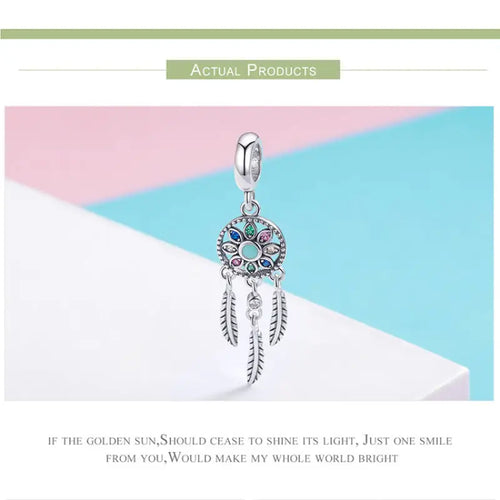 Dream Catcher 925 Silver Charm - Multi Color