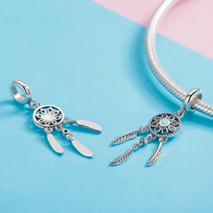 Dream Catcher 925 Silver Charm - Multi Color