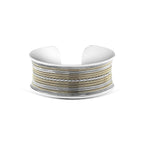 Egyptian 925 sterling Bangle for Women engraved with interwoven lines - Multi Color