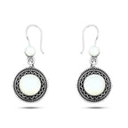 925 Egyptian Silver Earring Crowned with a Pearl Stone - fathyibrahim