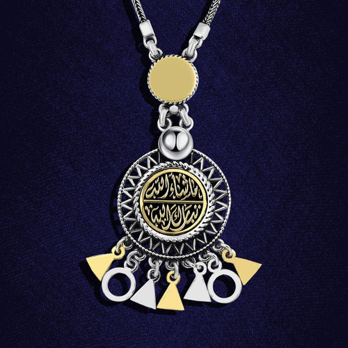Egyptian Women Silver Bracelet Crowned with Pearl Stone - NECKLACES