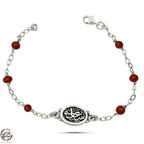 Egyptian Women’s 925 Silver Bracelet Adorned with Agate Stones - Brown - Bracelets