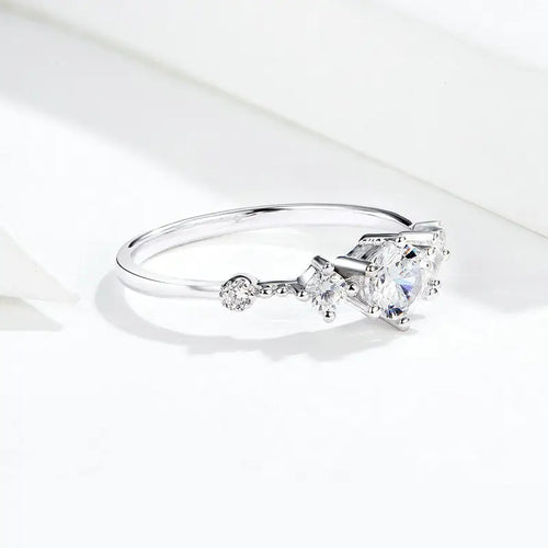 Engagement Crowned With Zircon 925 Silver Ring - Rings