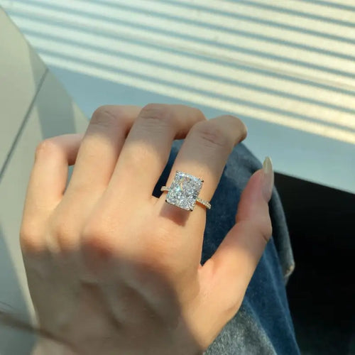 Engagment Ice Crushed 925 Silver Ring - Rings