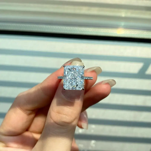 Engagment Ice Crushed 925 Silver Ring - Rings