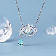 Eye Charm - 925 Sterling Silver - Green