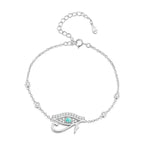Eye of Horus 925 Silver Bracelet - Multi Color - Bracelets