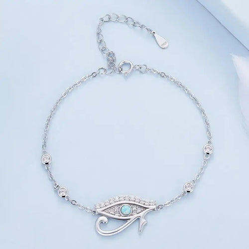 Eye of Horus 925 Silver Bracelet - Multi Color - Bracelets