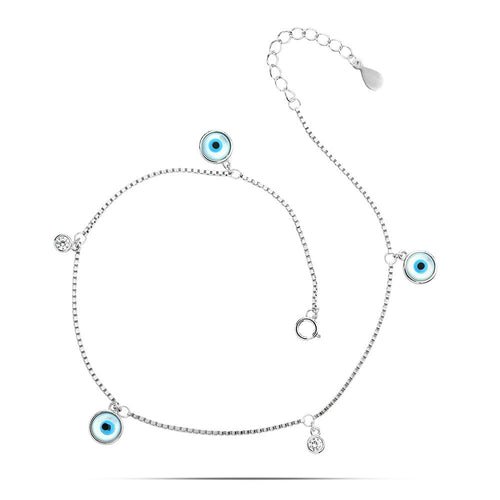 Eyes 925 Silver Anklet - fathyibrahim