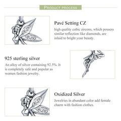 Fairy 925 Silver Charm - White