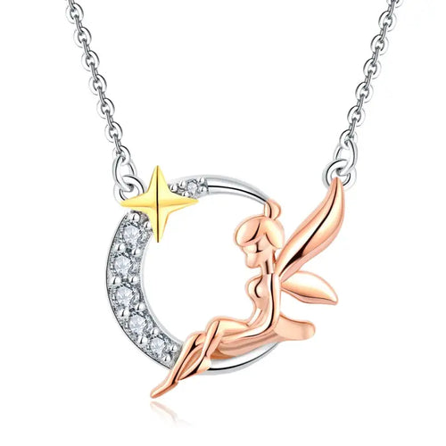 Fairy 925 Silver Necklace - Transparent - NECKLACES