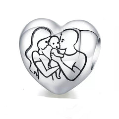 Family Love 925 Silver Charm - fathyibrahim