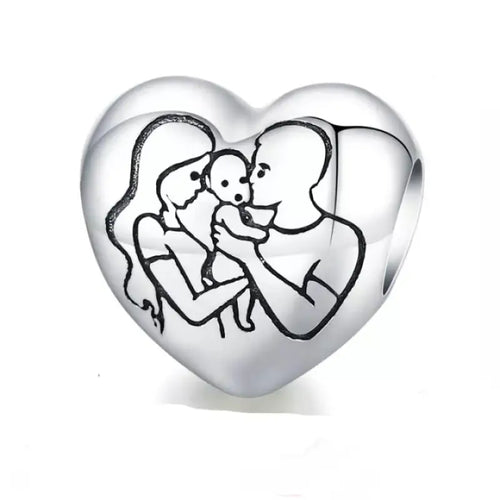 Family Love 925 Silver Charm