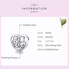 Family Love 925 Silver Charm - fathyibrahim