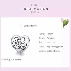 Family Love 925 Silver Charm