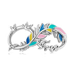 Feather Infinity Charm - 925 Sterling Silver - fathyibrahim