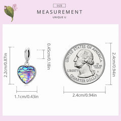Fish Scale Heart Charm - 925 sterling silver - fathyibrahim