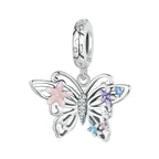 Flower Butterfly Charm - 925 sterling silver - fathyibrahim