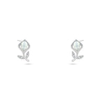 Flower Earring with Pearls and Sparkling Zircon - 925 Sterling Silver - fathyibrahim