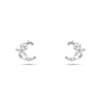 Flower Earring with Sparkling Zircon - 925 sterling silver - fathyibrahim