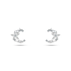Flower Earring with Sparkling Zircon - 925 sterling silver - fathyibrahim